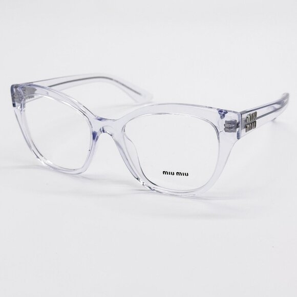 NEW MIU MIU EYEGLASSES, MIU MIU WOMEN TRANSPARENT CAT EYE MU05XV 15Z1O1 - Picture 2 of 9
